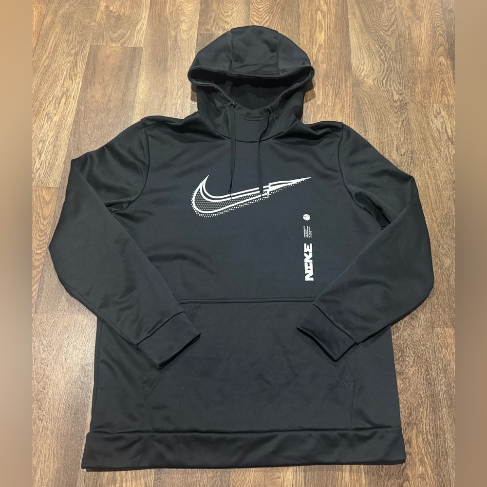 Nike Therma-Fit Graphic Logo Training Hoodie Sweatshirt Men’s Size Large Black - Picture 8 of 8